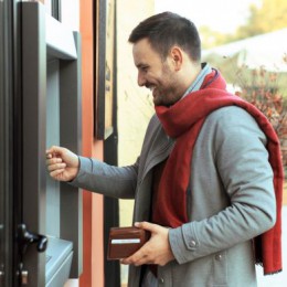 A man at the ATM