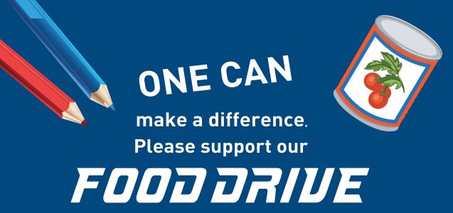 one can make a difference - food drive image